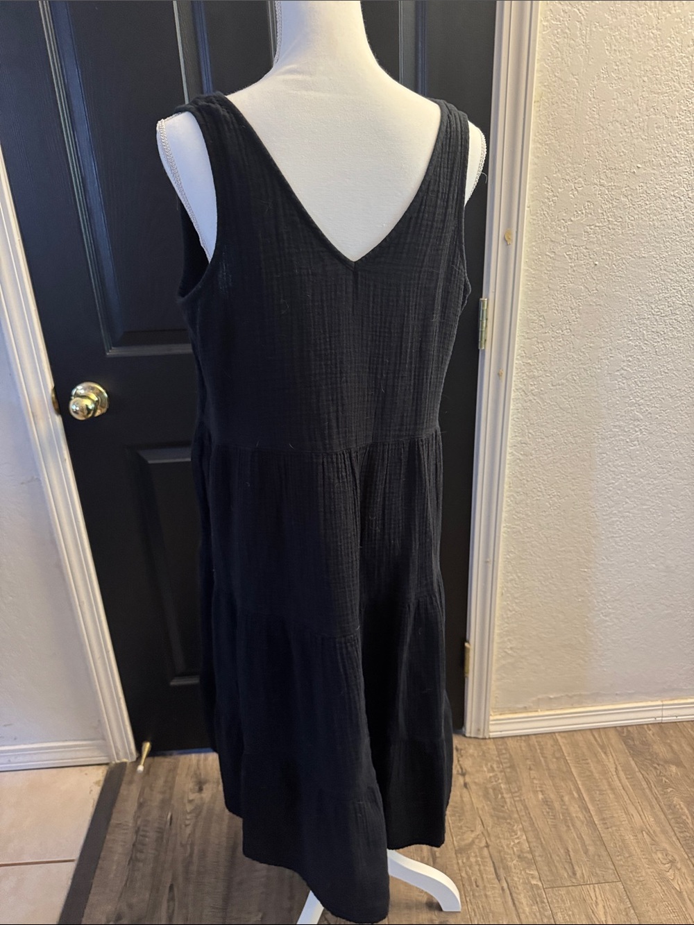 Sonoma Black Sleeveless V-Neck Tiered Maxi Dress - Picture 4 of 4